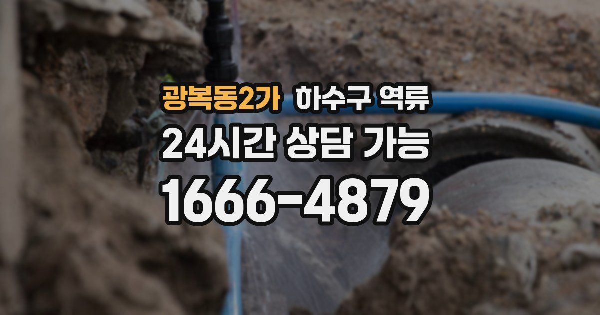 광복동2가 하수구 역류