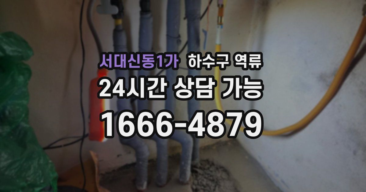 서대신동1가 하수구 역류