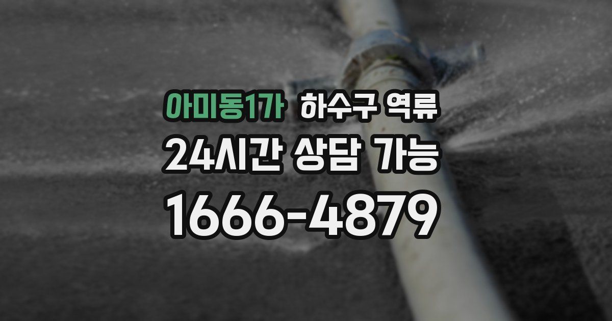 아미동1가 하수구 역류