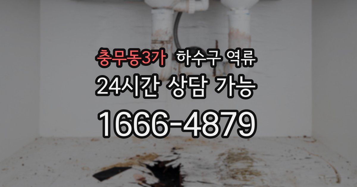 충무동3가 하수구 역류