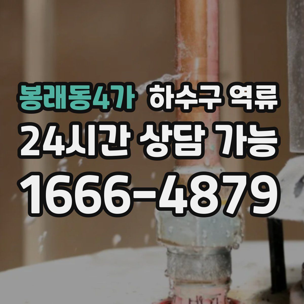 봉래동4가 하수구 역류