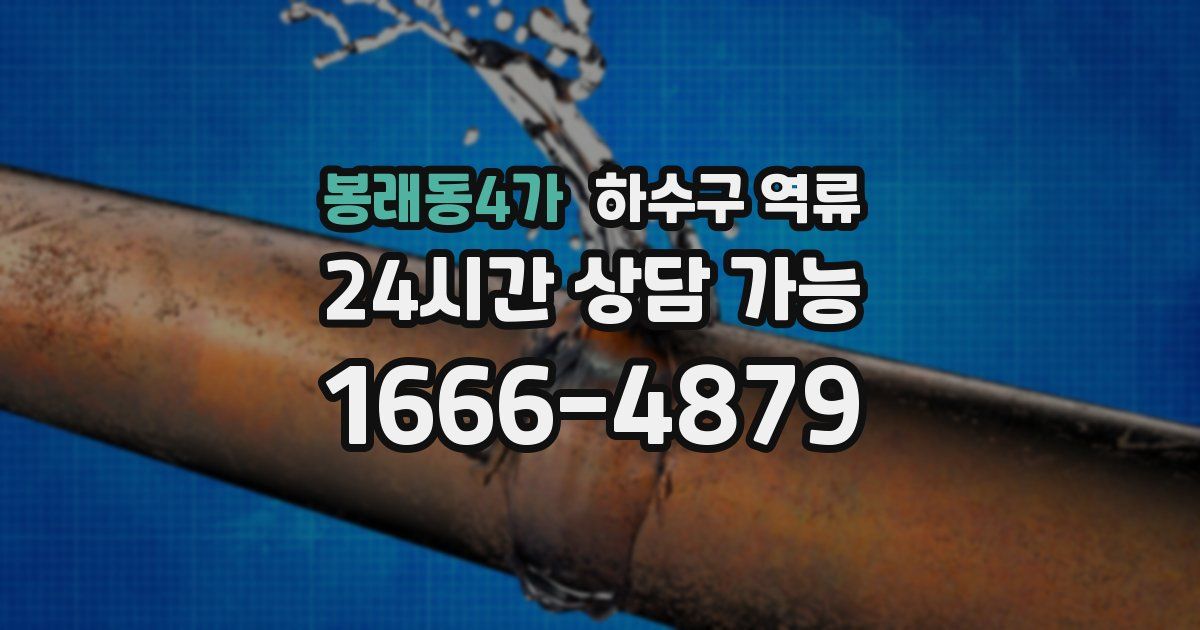 봉래동4가 하수구 역류
