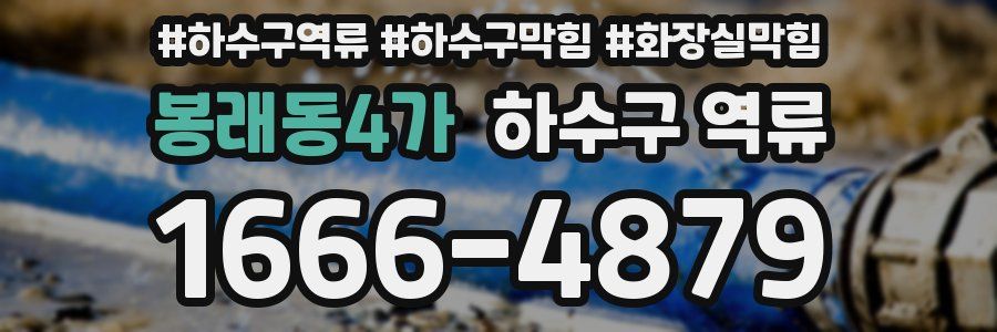 봉래동4가 하수구 역류