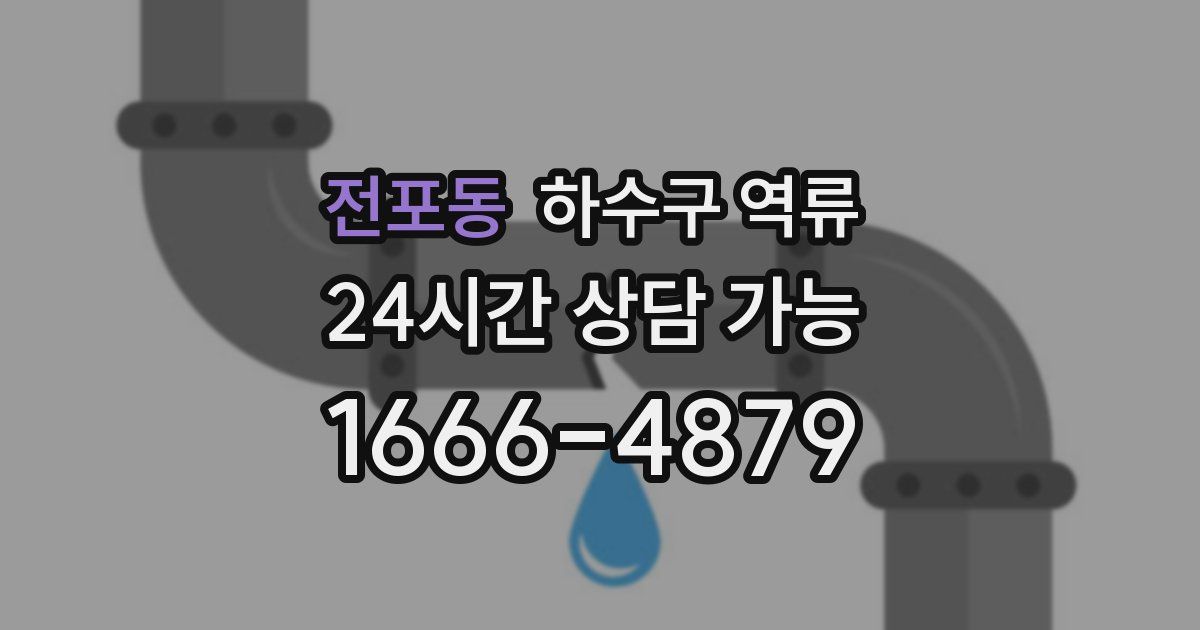 전포동 하수구 역류