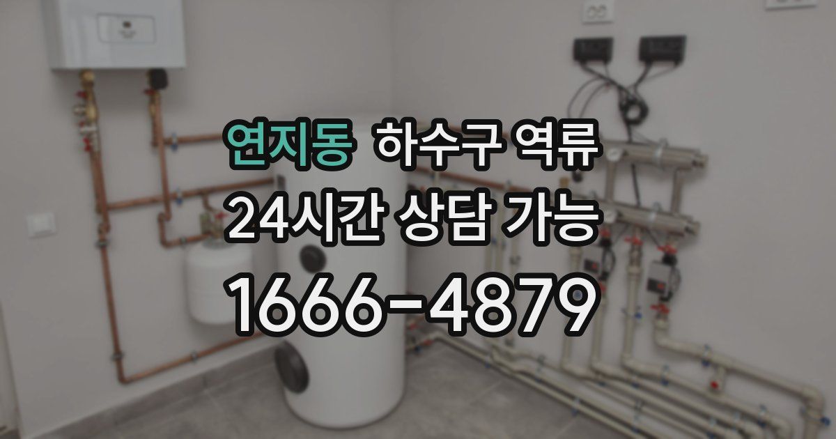 연지동 하수구 역류