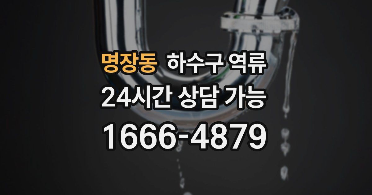 명장동 하수구 역류