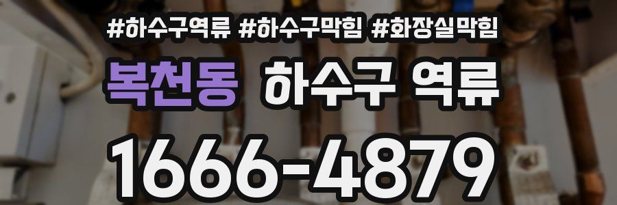 복천동 하수구 역류