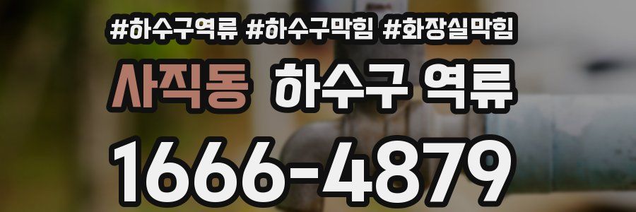 사직동 하수구 역류