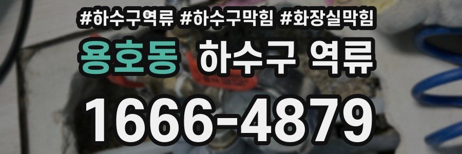 용호동 하수구 역류