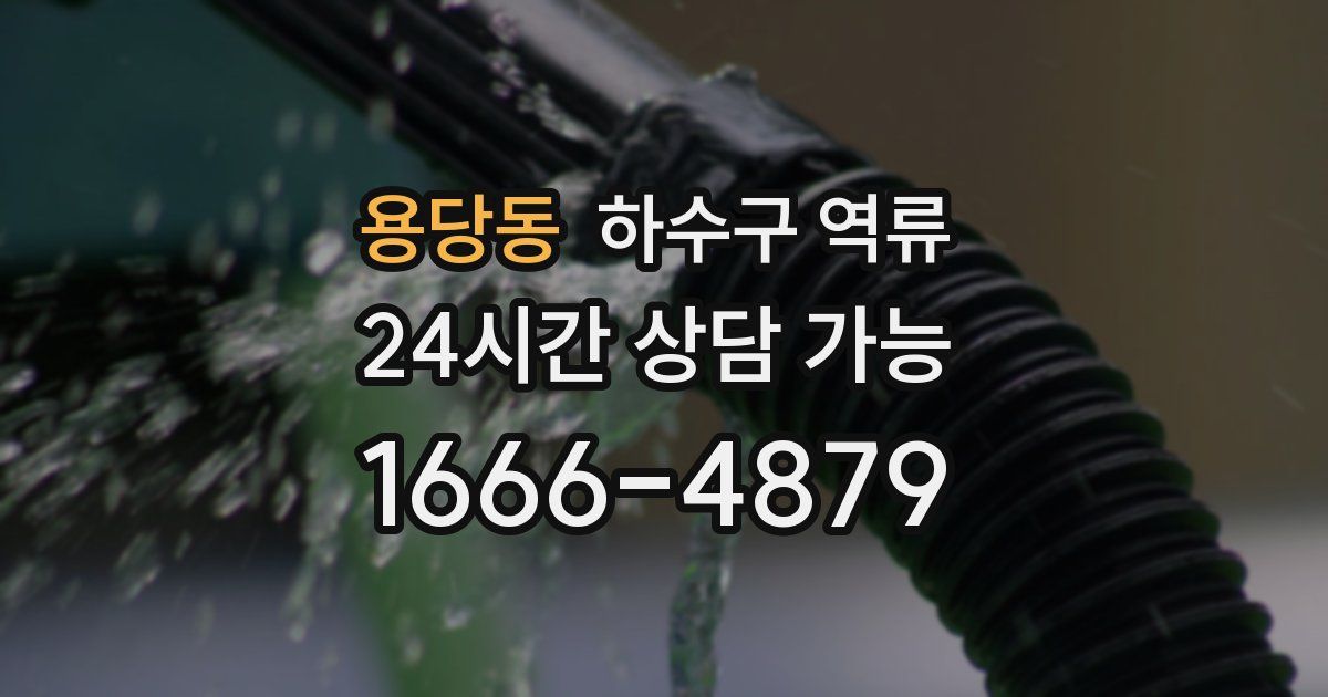 용당동 하수구 역류