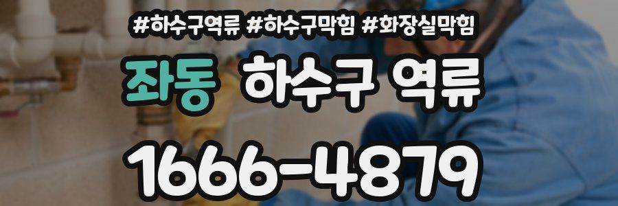 좌동 하수구 역류