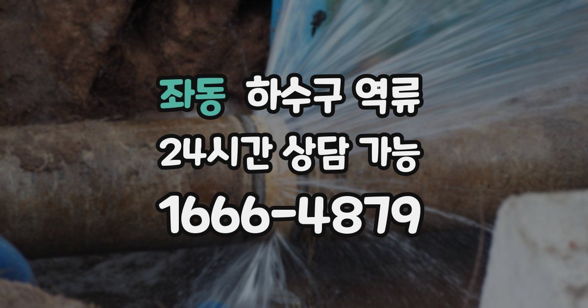 좌동 하수구 역류