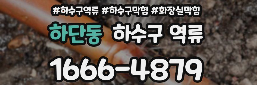하단동 하수구 역류