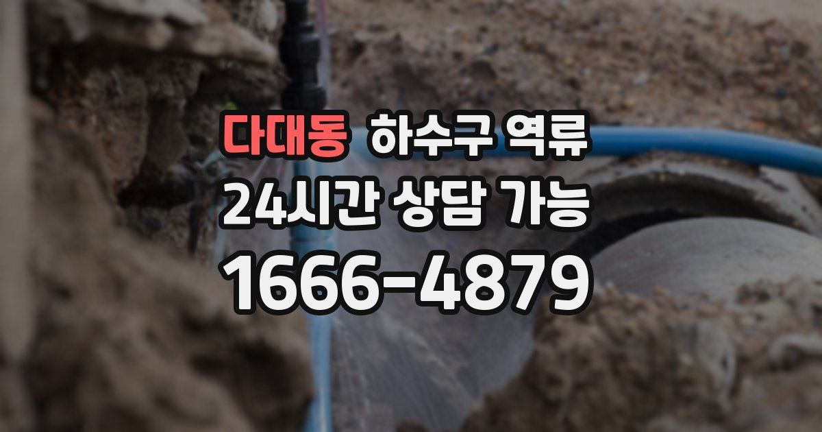 다대동 하수구 역류