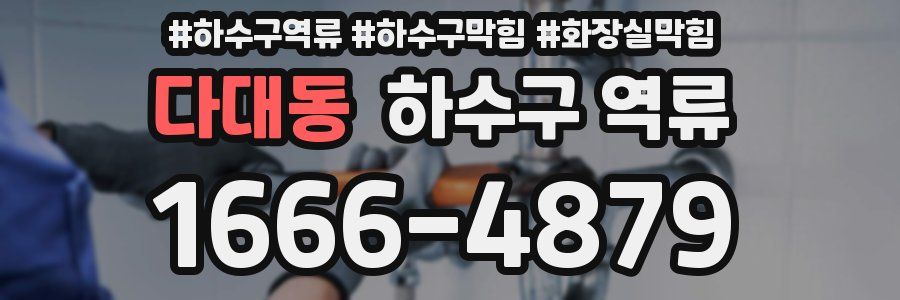 다대동 하수구 역류