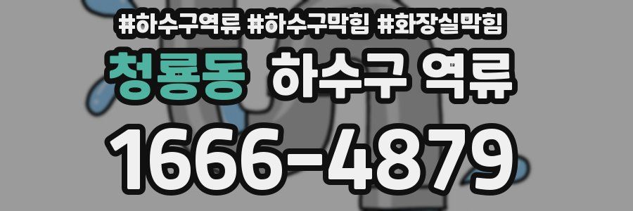 청룡동 하수구 역류