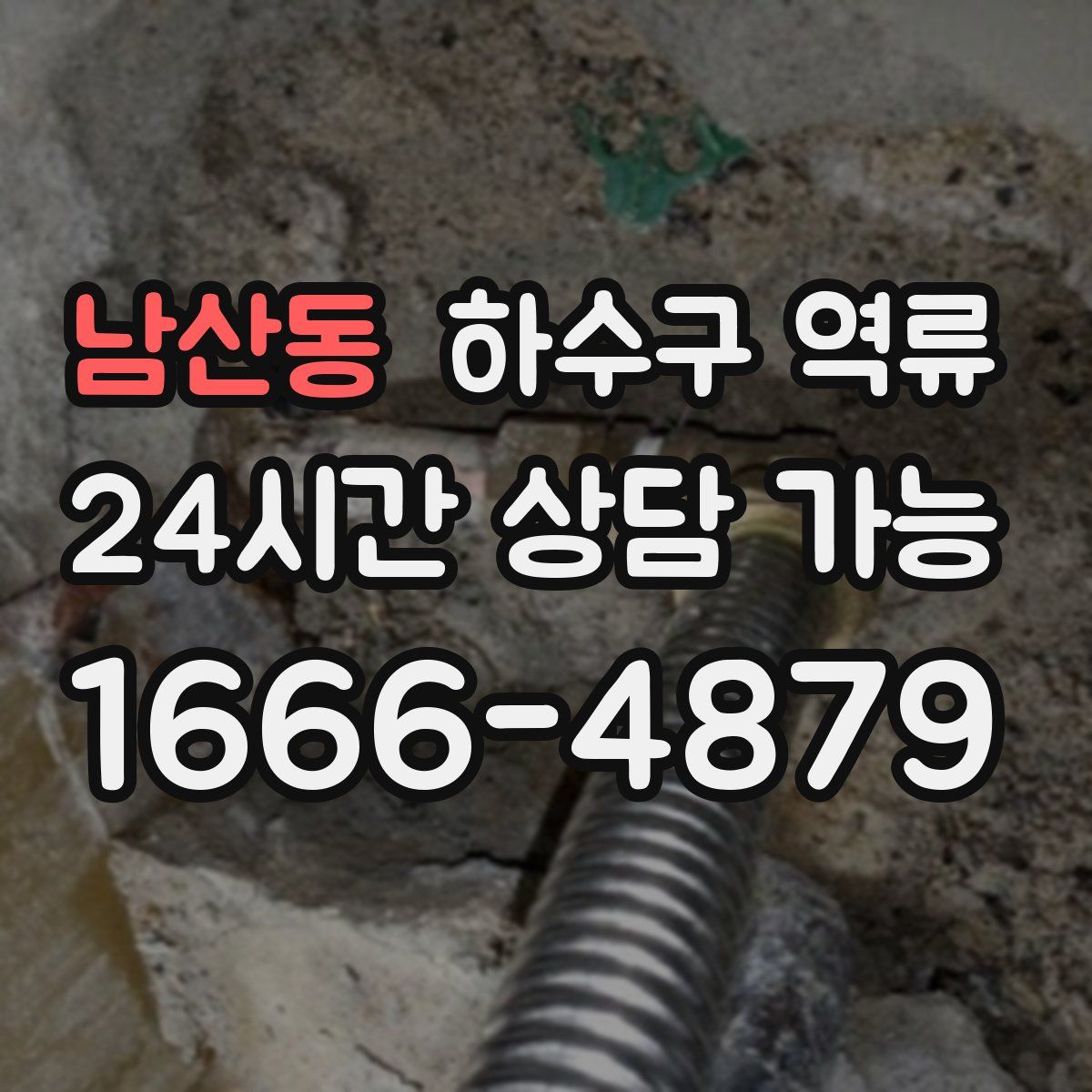 남산동 하수구 역류