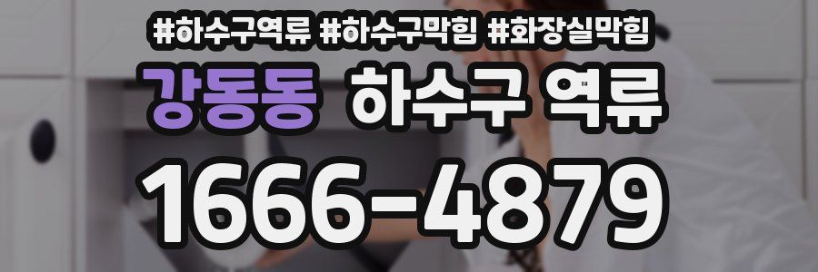 강동동 하수구 역류