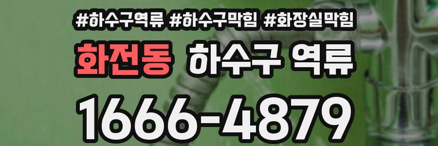 화전동 하수구 역류