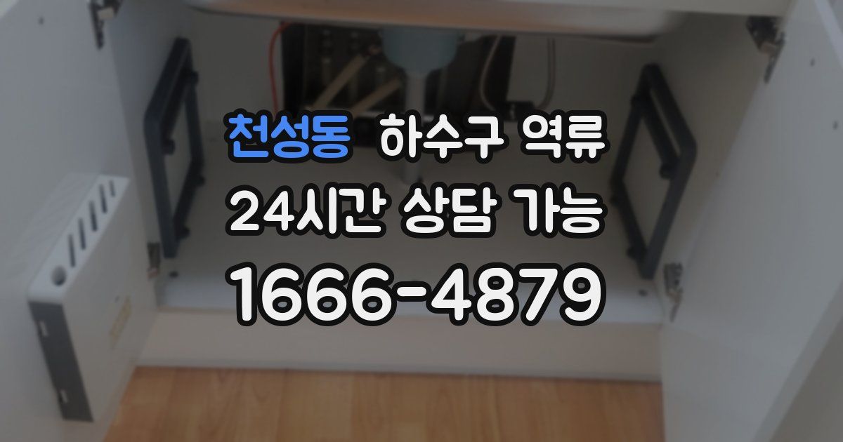 천성동 하수구 역류