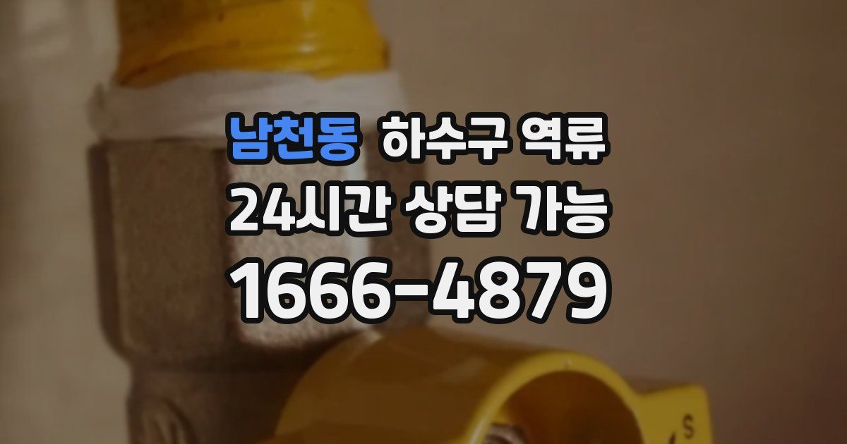 남천동 하수구 역류