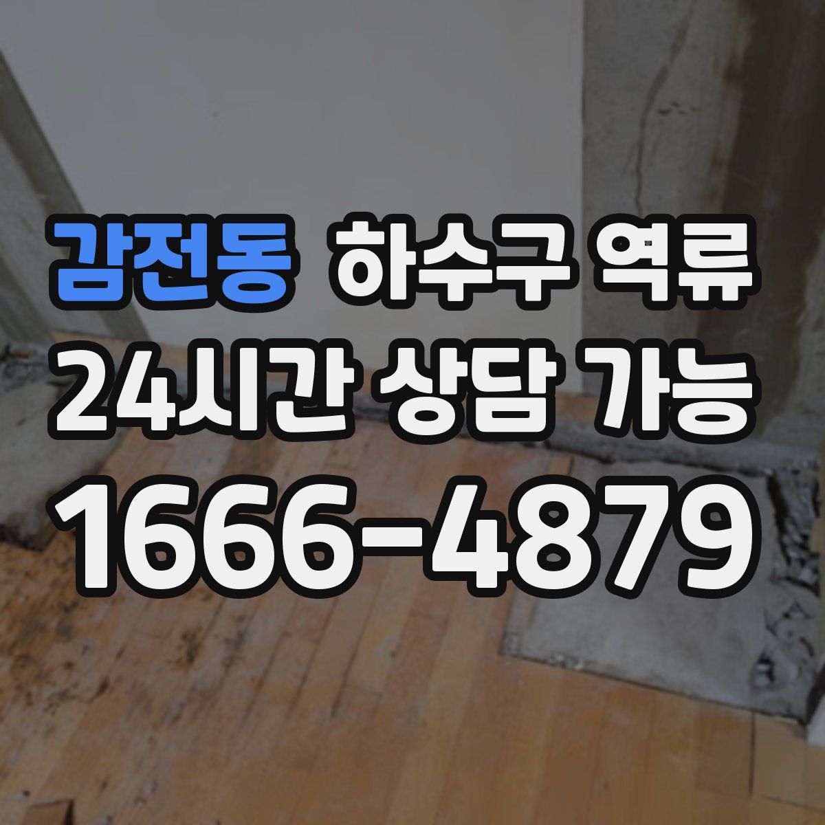 감전동 하수구 역류