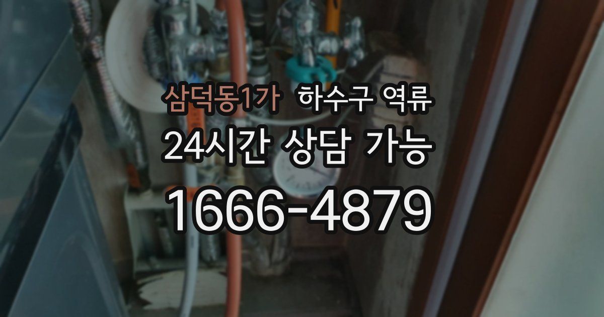 삼덕동1가 하수구 역류