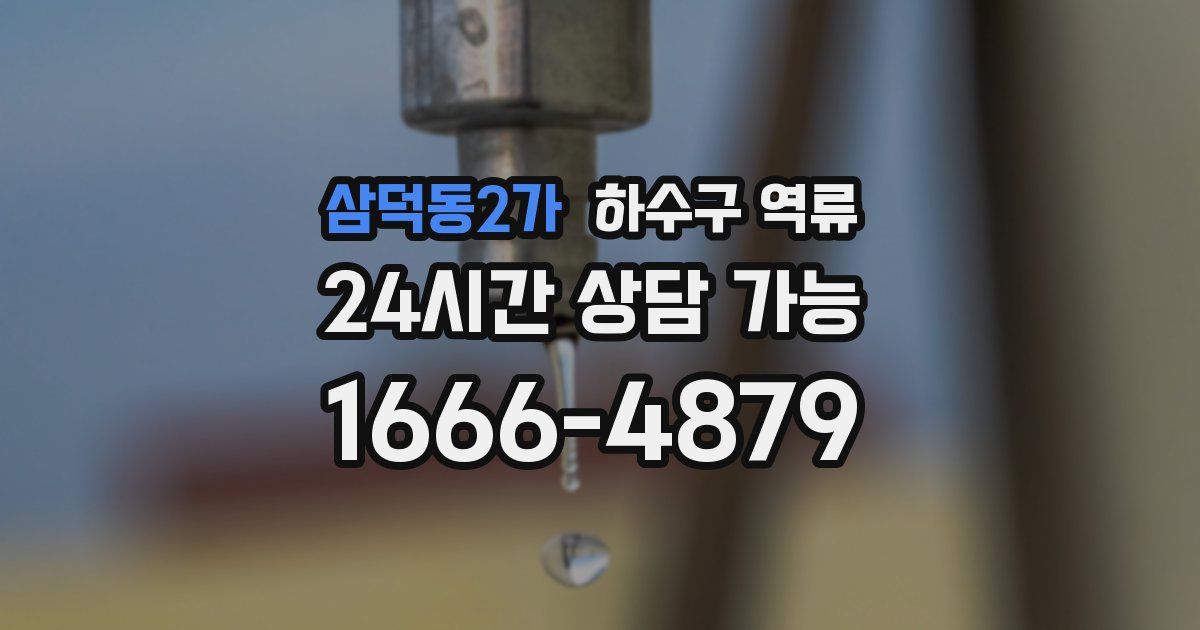 삼덕동2가 하수구 역류