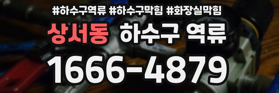 상서동 하수구 역류