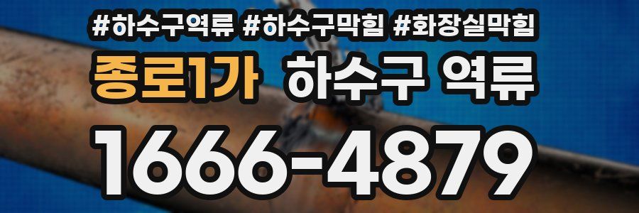 종로1가 하수구 역류