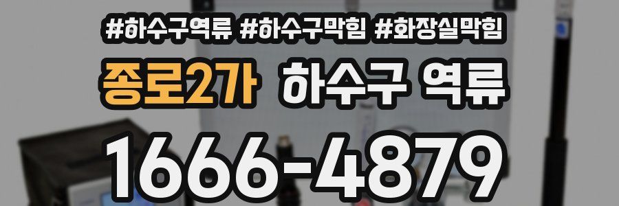 종로2가 하수구 역류