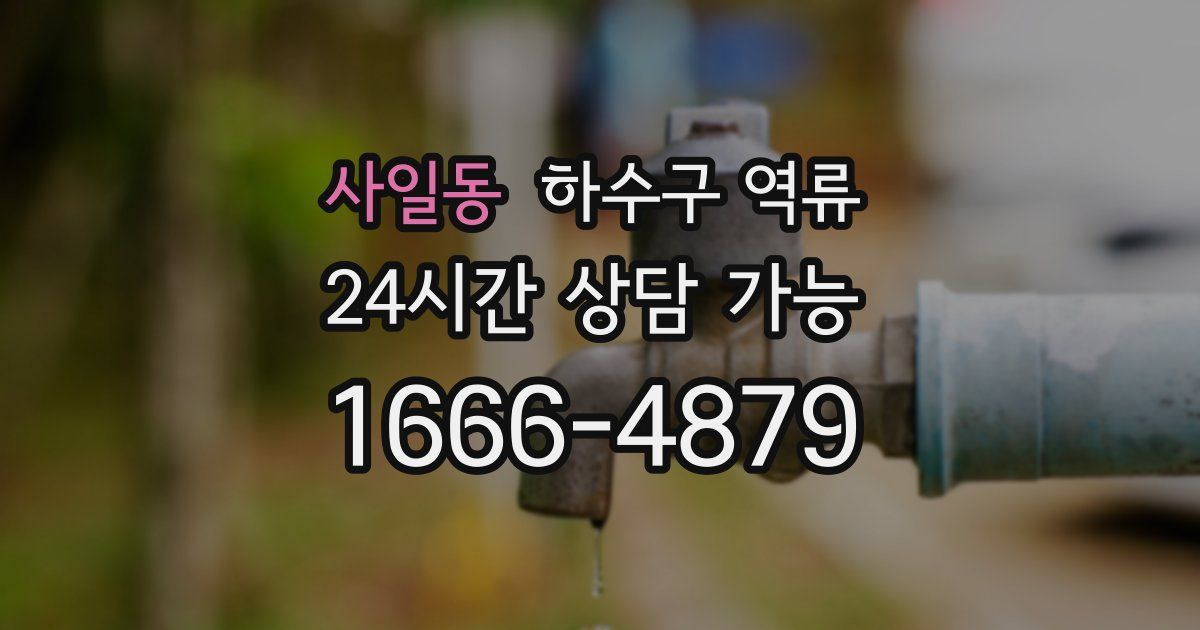 사일동 하수구 역류