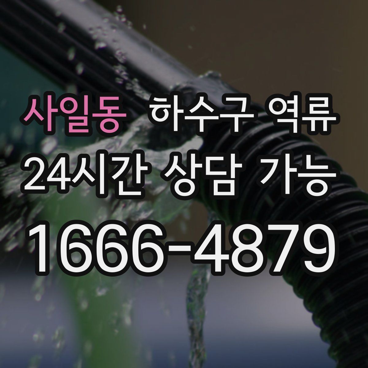 사일동 하수구 역류