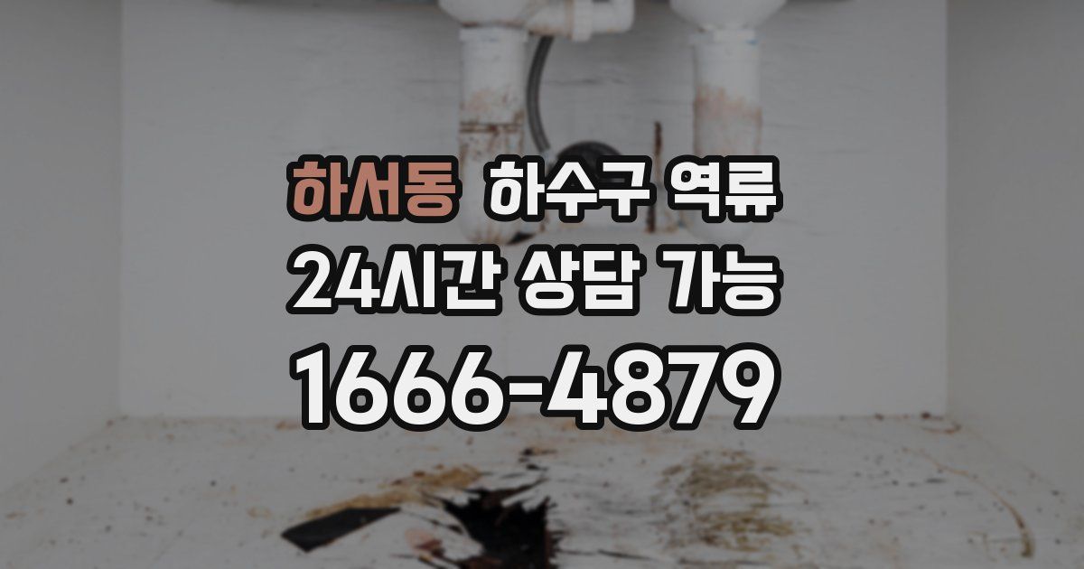하서동 하수구 역류