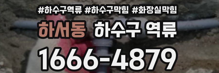 하서동 하수구 역류