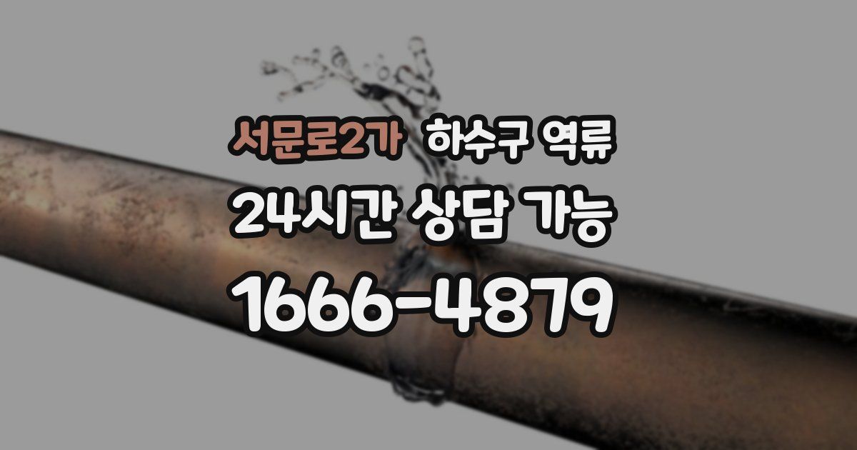 서문로2가 하수구 역류