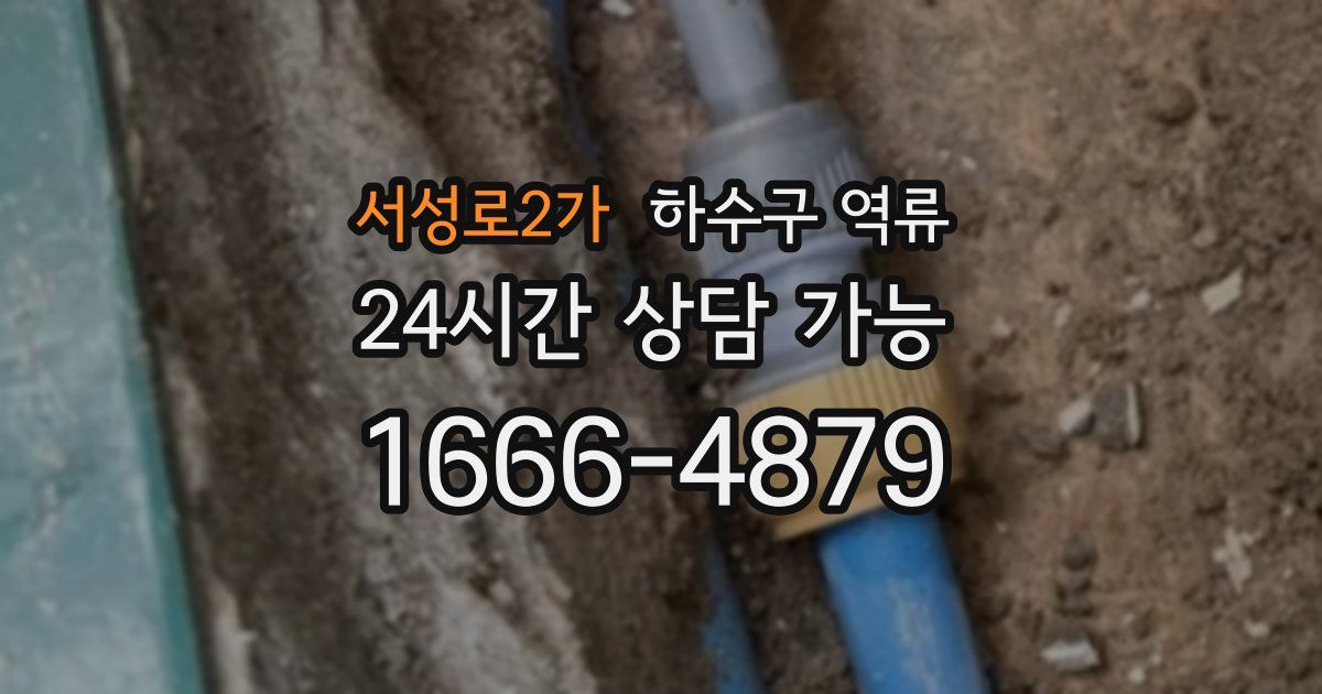 서성로2가 하수구 역류