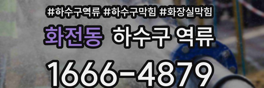 화전동 하수구 역류