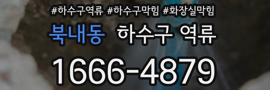 북내동 하수구 역류