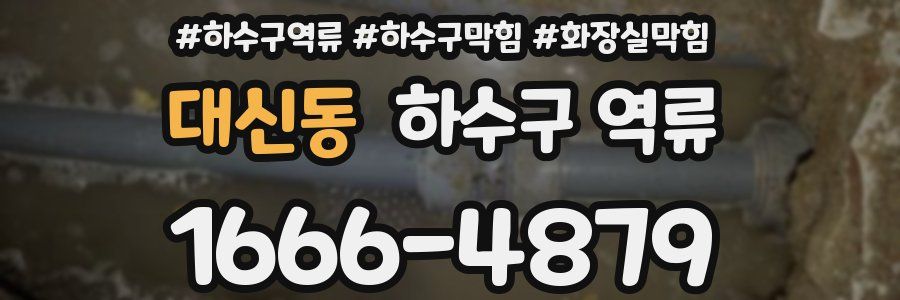 대신동 하수구 역류