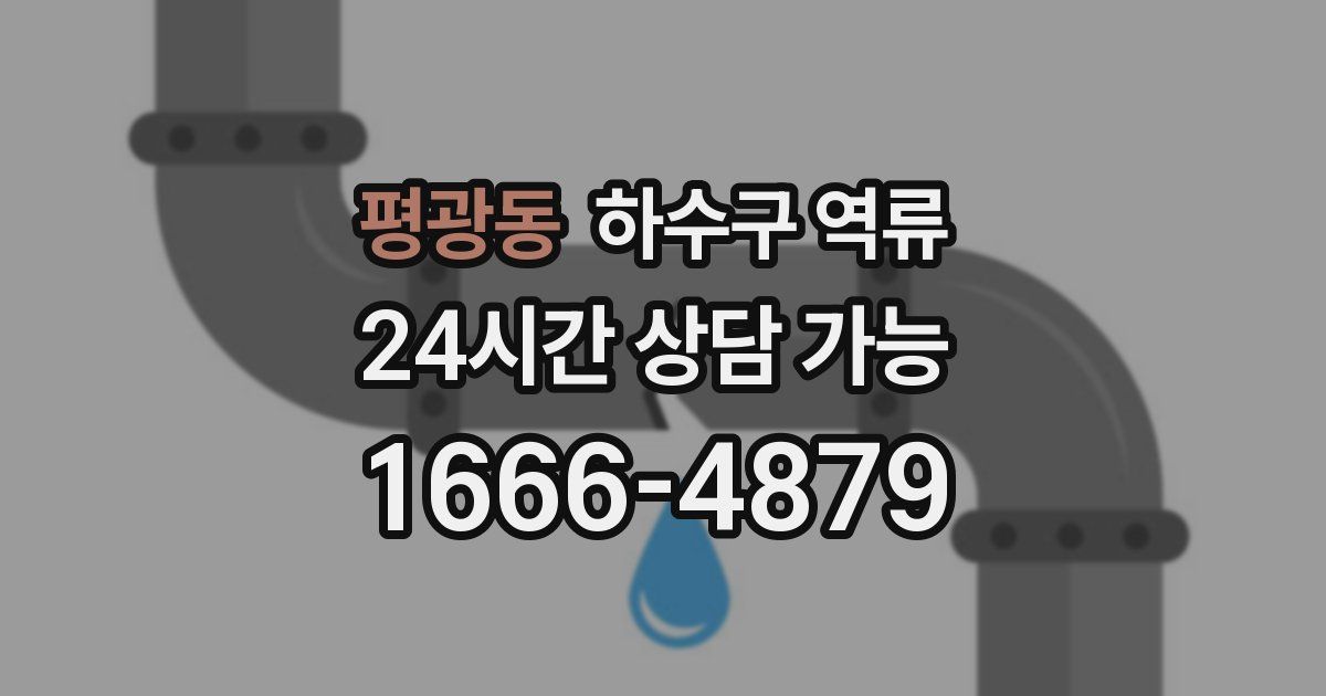 평광동 하수구 역류