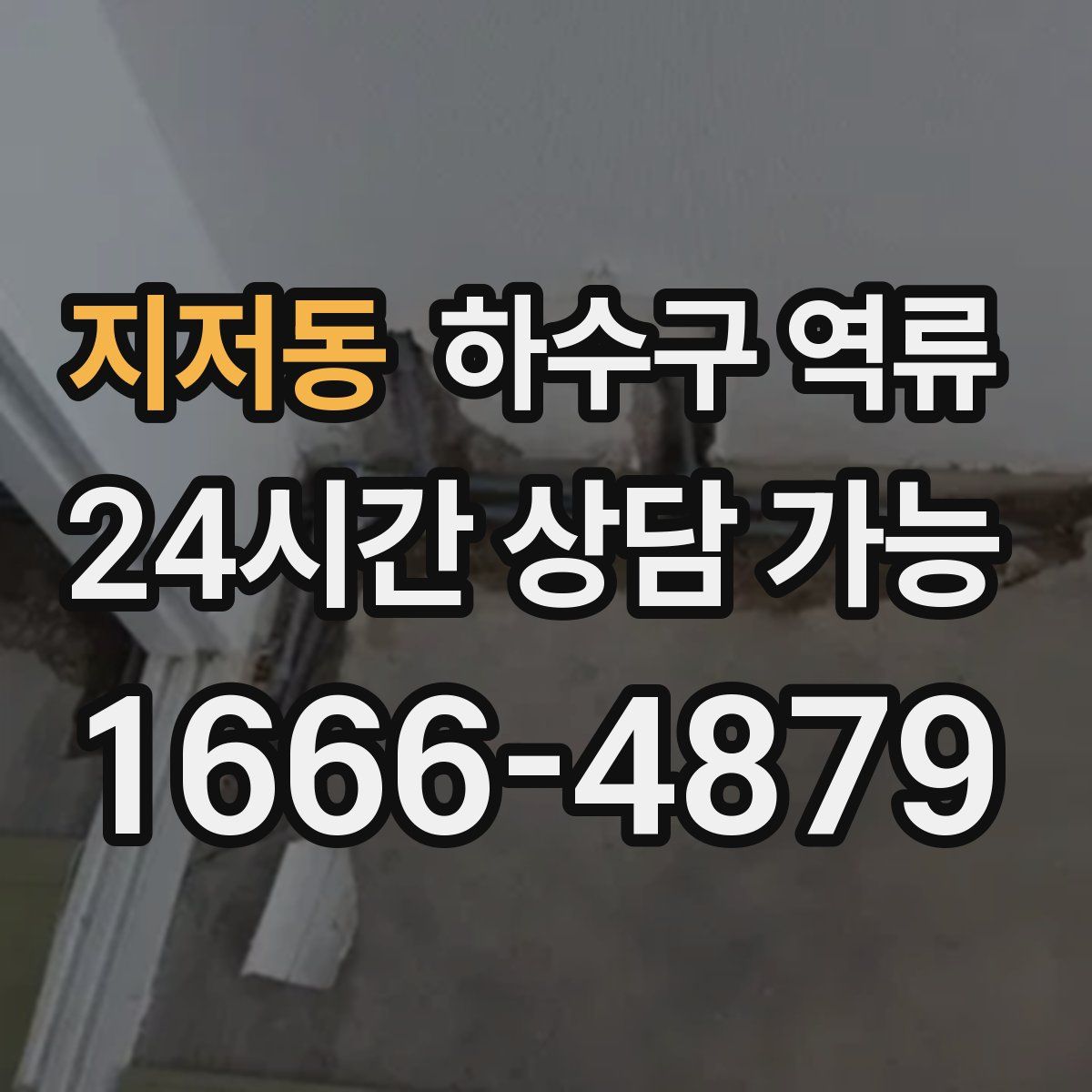 지저동 하수구 역류