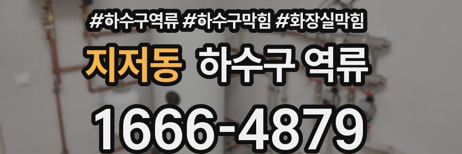 지저동 하수구 역류