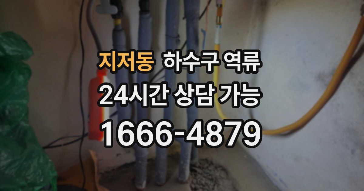 지저동 하수구 역류