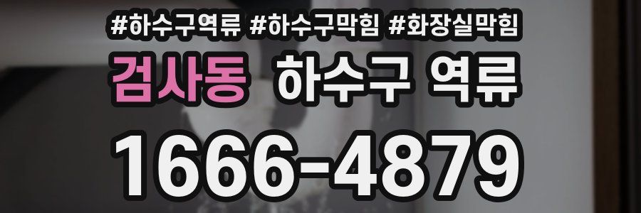 검사동 하수구 역류