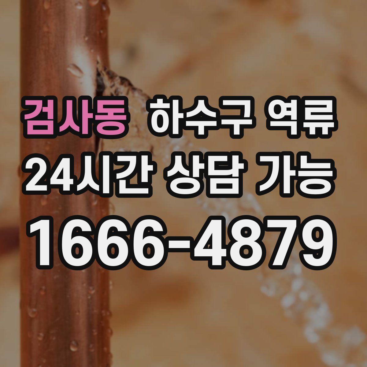 검사동 하수구 역류