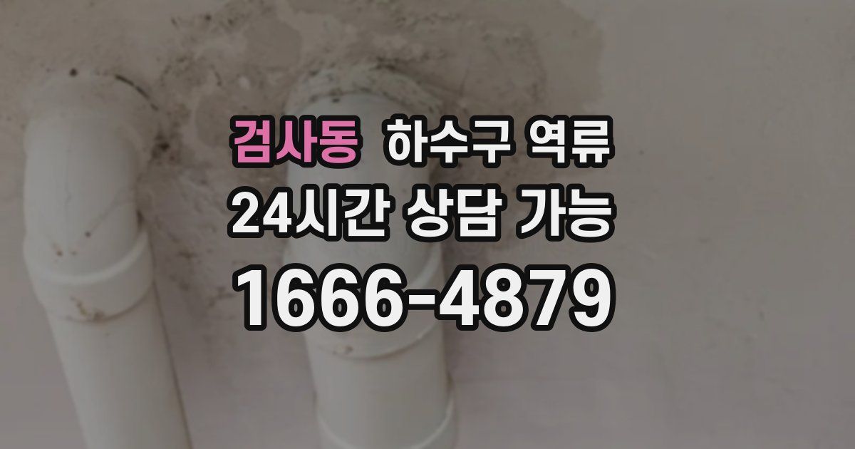 검사동 하수구 역류