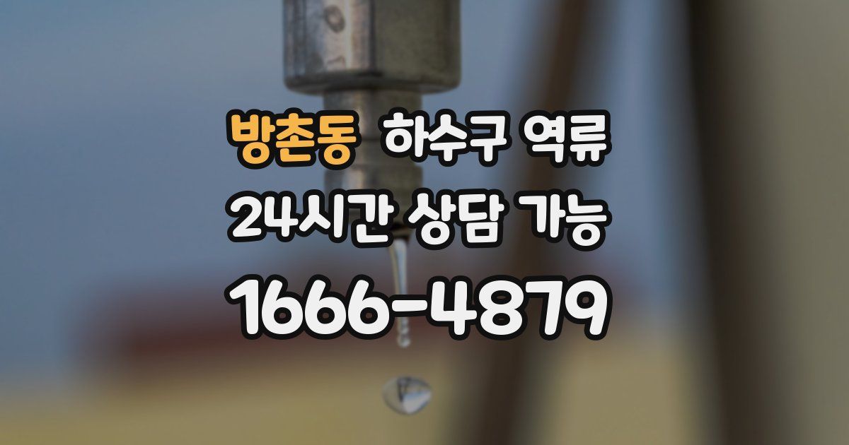 방촌동 하수구 역류