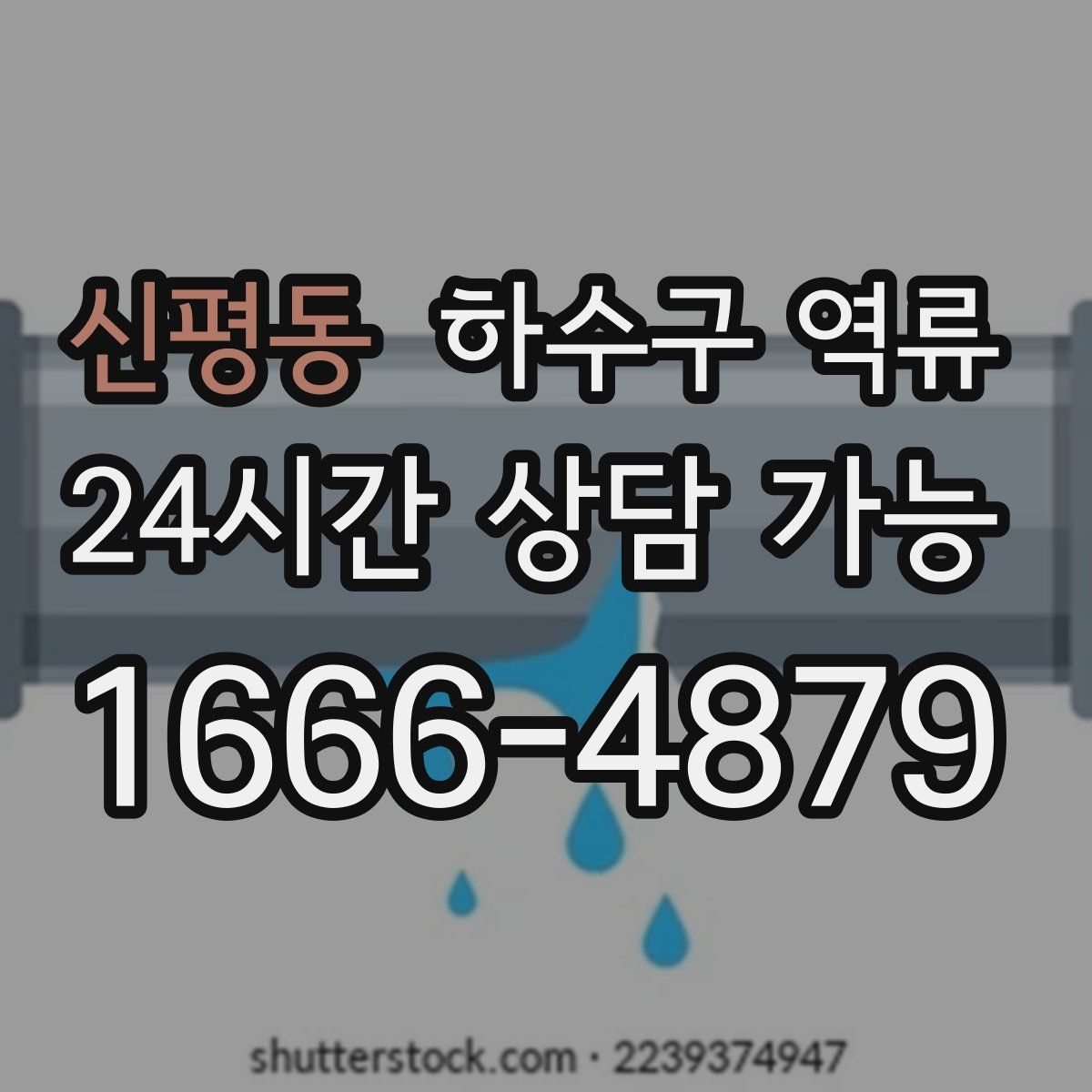신평동 하수구 역류