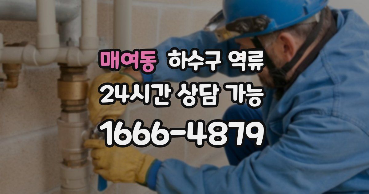 매여동 하수구 역류